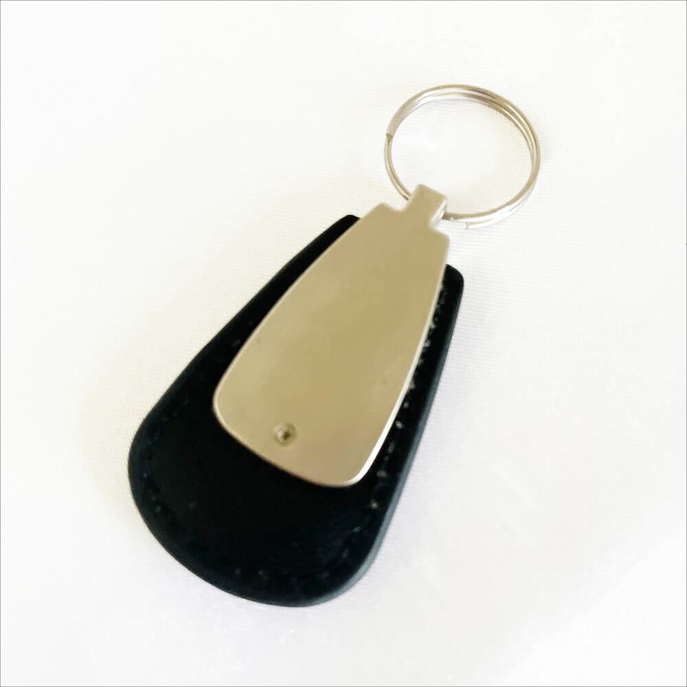 RANGE ROVER Teardrop Key Fob Original Vintage Leather Chrome Metal - Picture 4 of 10